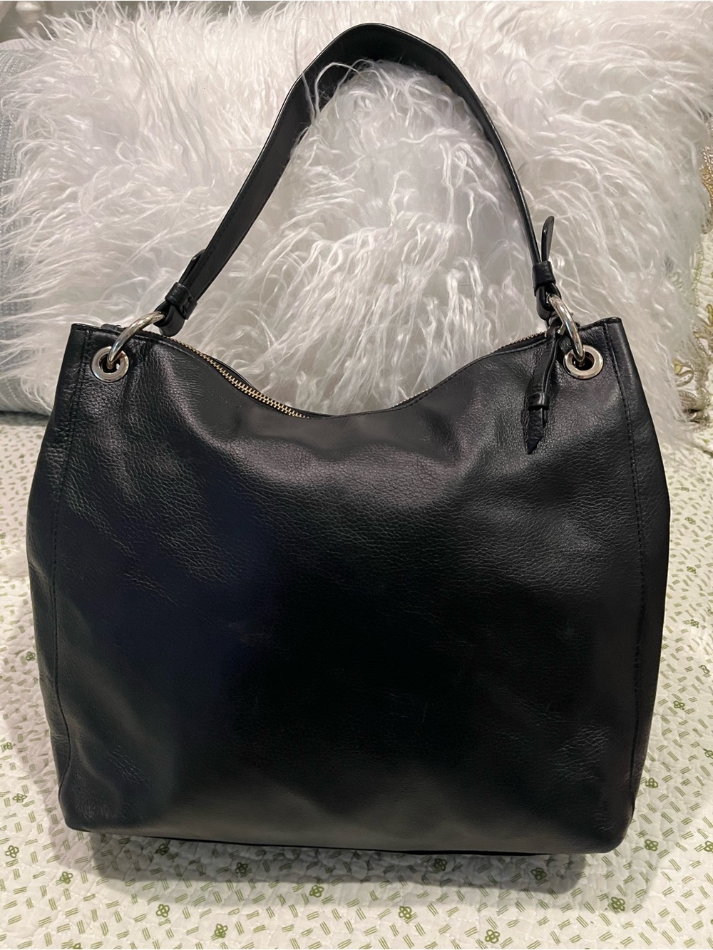 kate spade Kat Black Pebble Leather Shoulder Bag - Picture 10 of 16